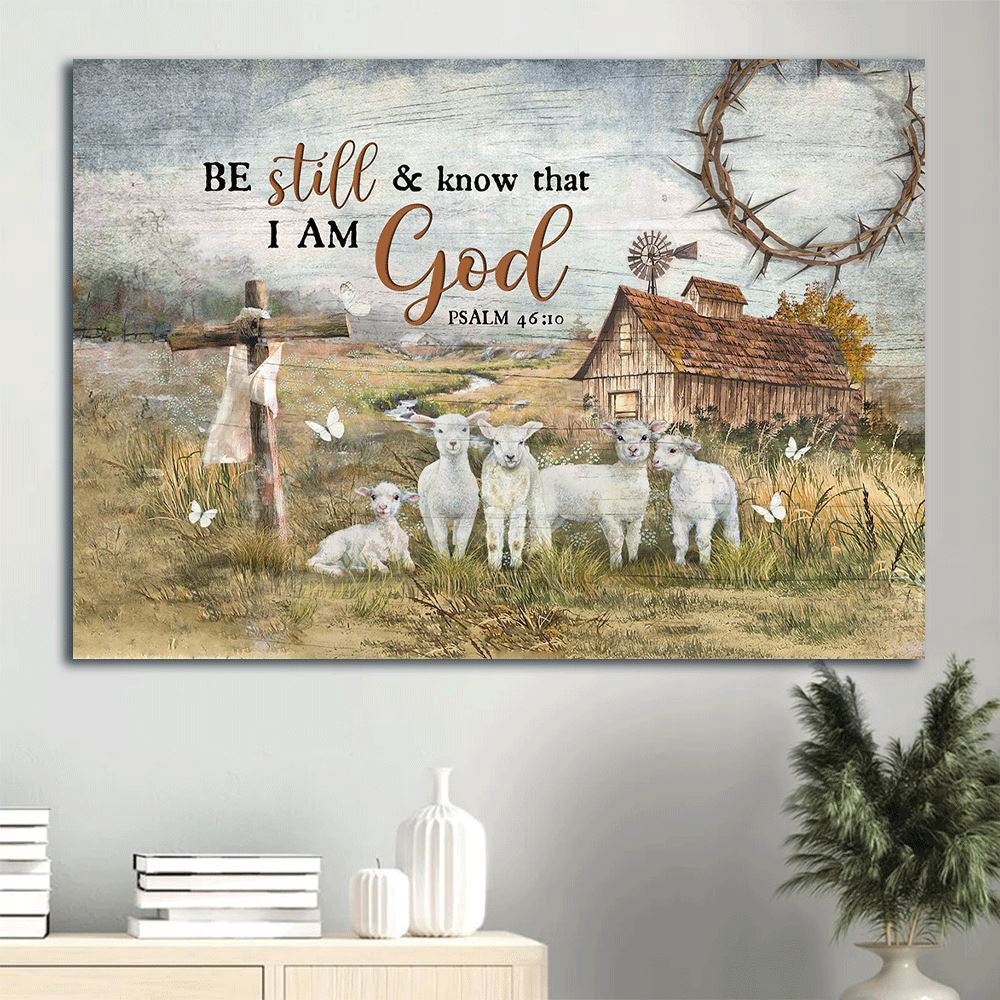 Farm Canvas, Lambs Painting, Old Farmhouse, Countryside, White Butterfly Canvas, Farmhouse Canvas, Farm Gift, Farm Home Decor