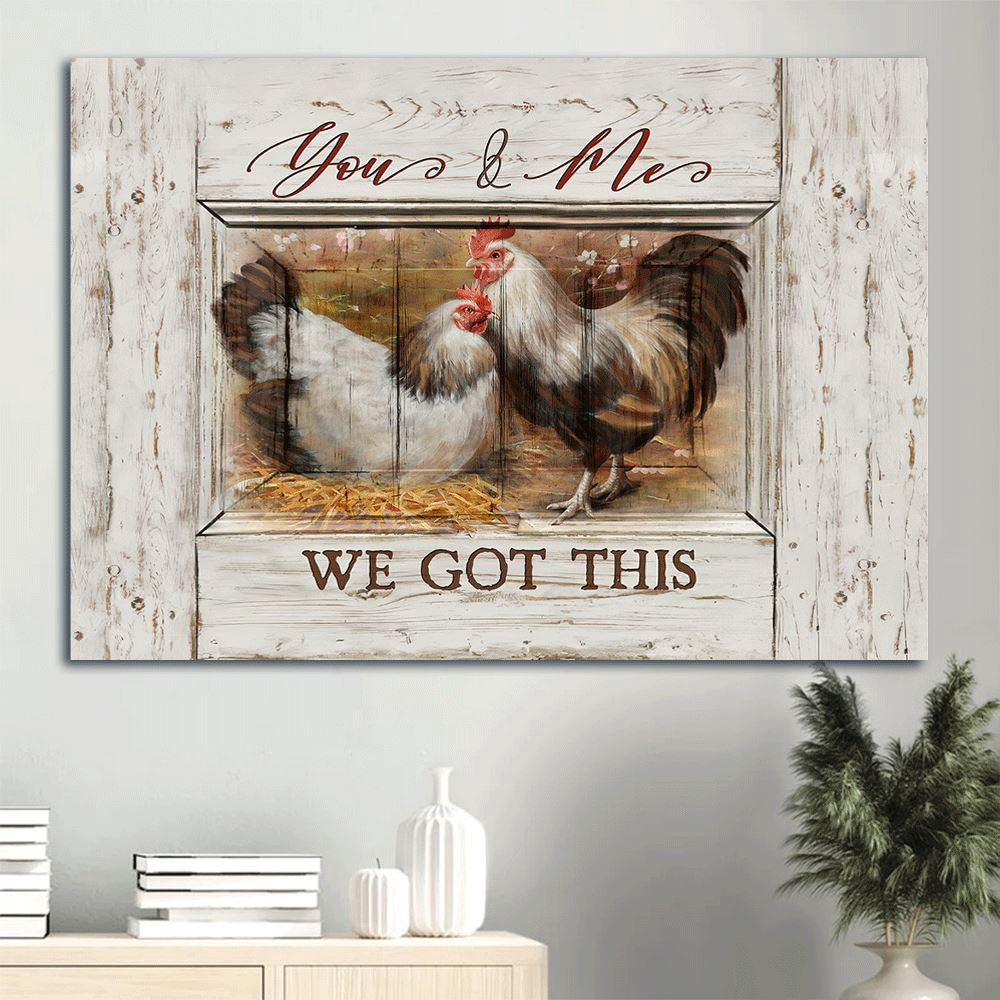 Farm Canvas,  Male Chicken, Female Chicken, Farm Life Canvas, Farmhouse Canvas, Farm Gift, Farm Home Decor