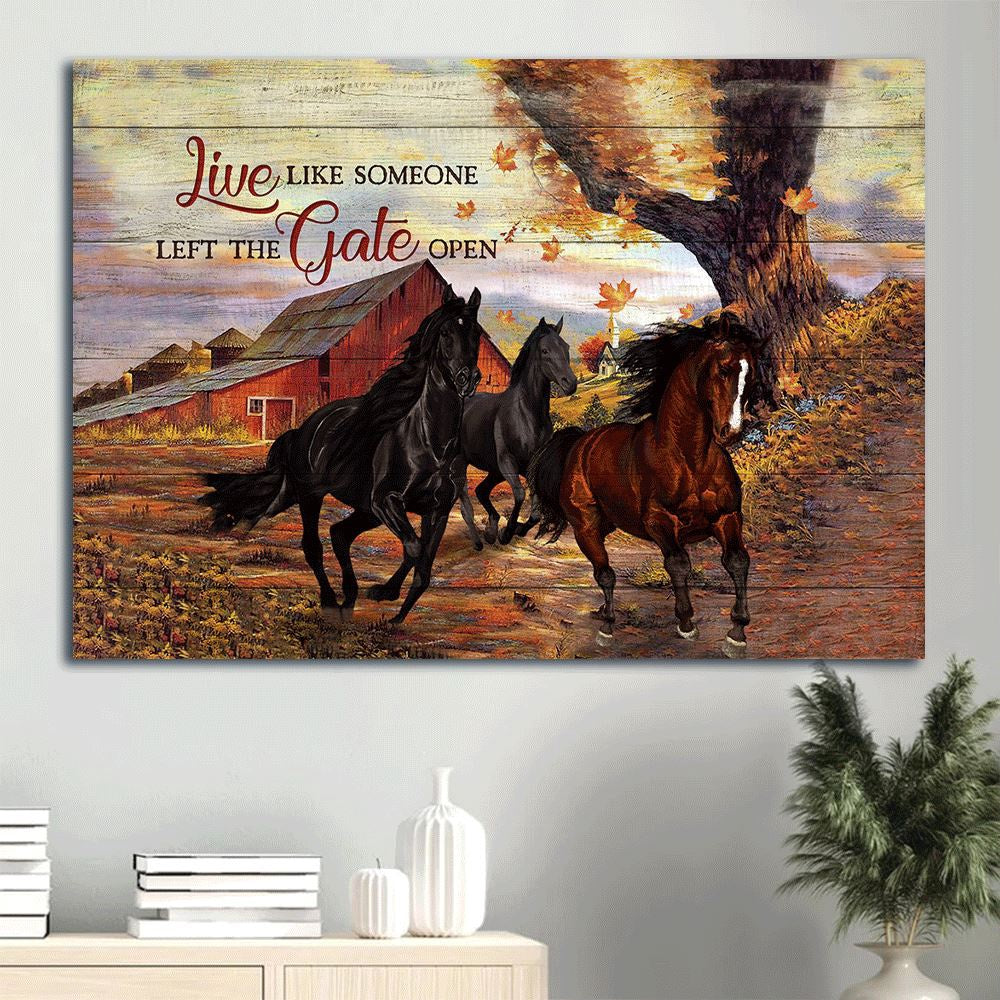 Farm Canvas, Stunning Horse, Farm, Autumn Season Canvas, Farmhouse Canvas, Farm Gift, Farm Home Decor