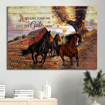 Farm Canvas, Stunning Horse, Farm, Autumn Season Canvas, Farmhouse Canvas, Farm Gift, Farm Home Decor