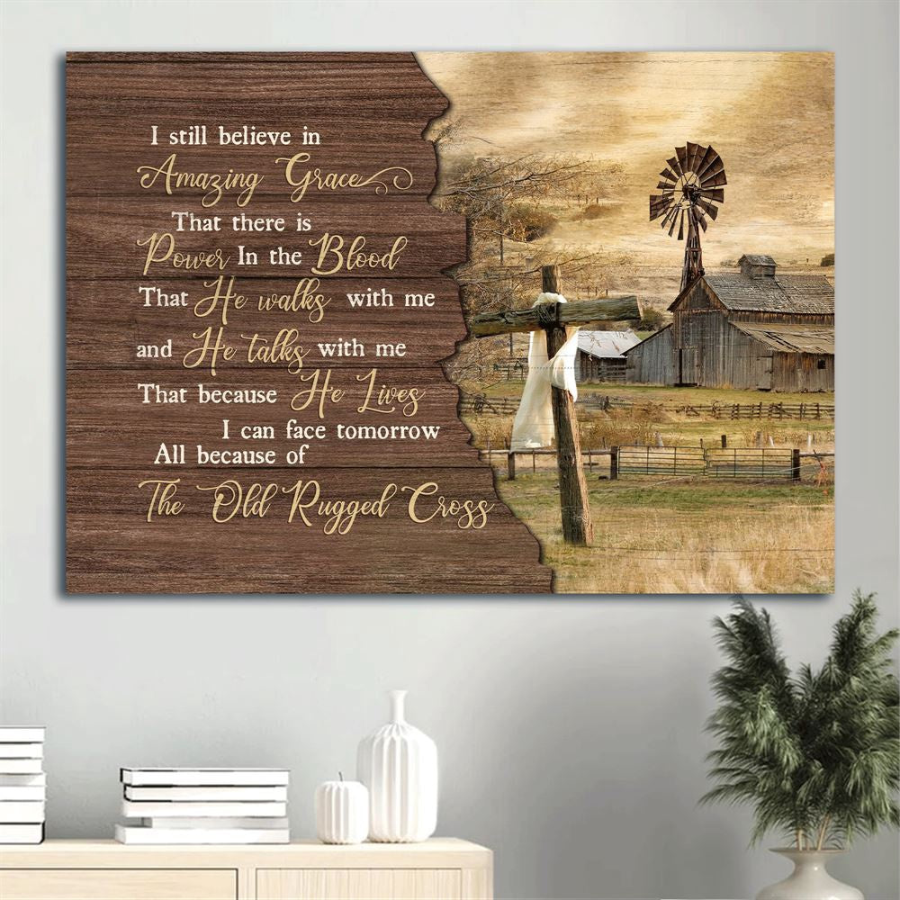 Farm Canvas, Tranquil Farm, Wooden Cross Canvas, Farmhouse Canvas, Farm Gift, Farm Home Decor