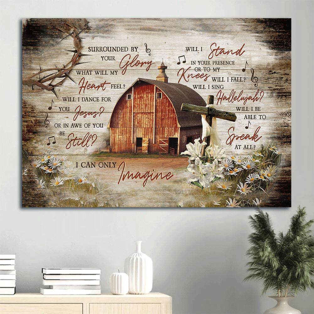 Farm Canvas, Wooden House On Farm, Lily Painting Canvas, Farmhouse Canvas, Farm Gift, Farm Home Decor