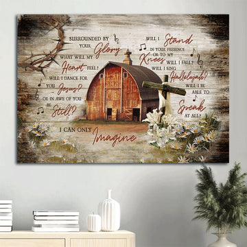 Farm Canvas, Wooden House On Farm, Lily Painting Canvas, Farmhouse Canvas, Farm Gift, Farm Home Decor