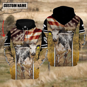 Farm Custom Name Speakle Park On Farm US Flag 3D Printed Hoodie, Farmer Hoodie, Custom Farm Shirts, Farmer T Shirt