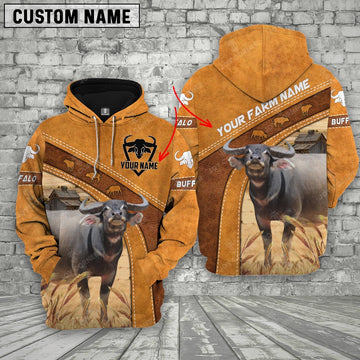 Farm Custom Name Water Buffalo Hoodie, Farmer Hoodie, Custom Farm Shirts, Farmer T Shirt