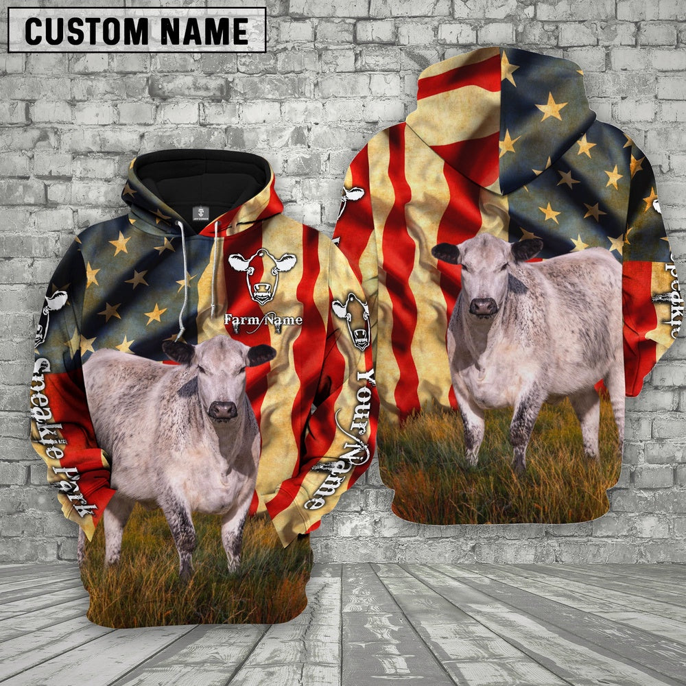 Farm Custom Text And Logo Speakle Park US Flag 3D Printed Hoodie, Farmer Hoodie, Custom Farm Shirts, Farmer T Shirt