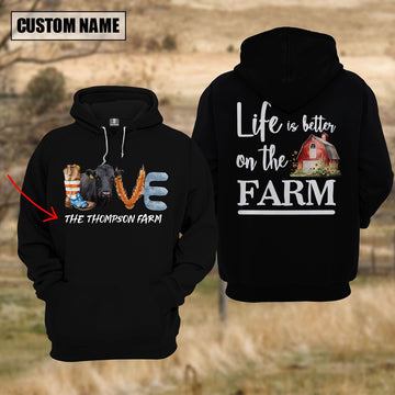 Farm Custom Text Love Dexter US Flag 3D Printed Hoodie, Farmer Hoodie, Custom Farm Shirts, Farmer T Shirt