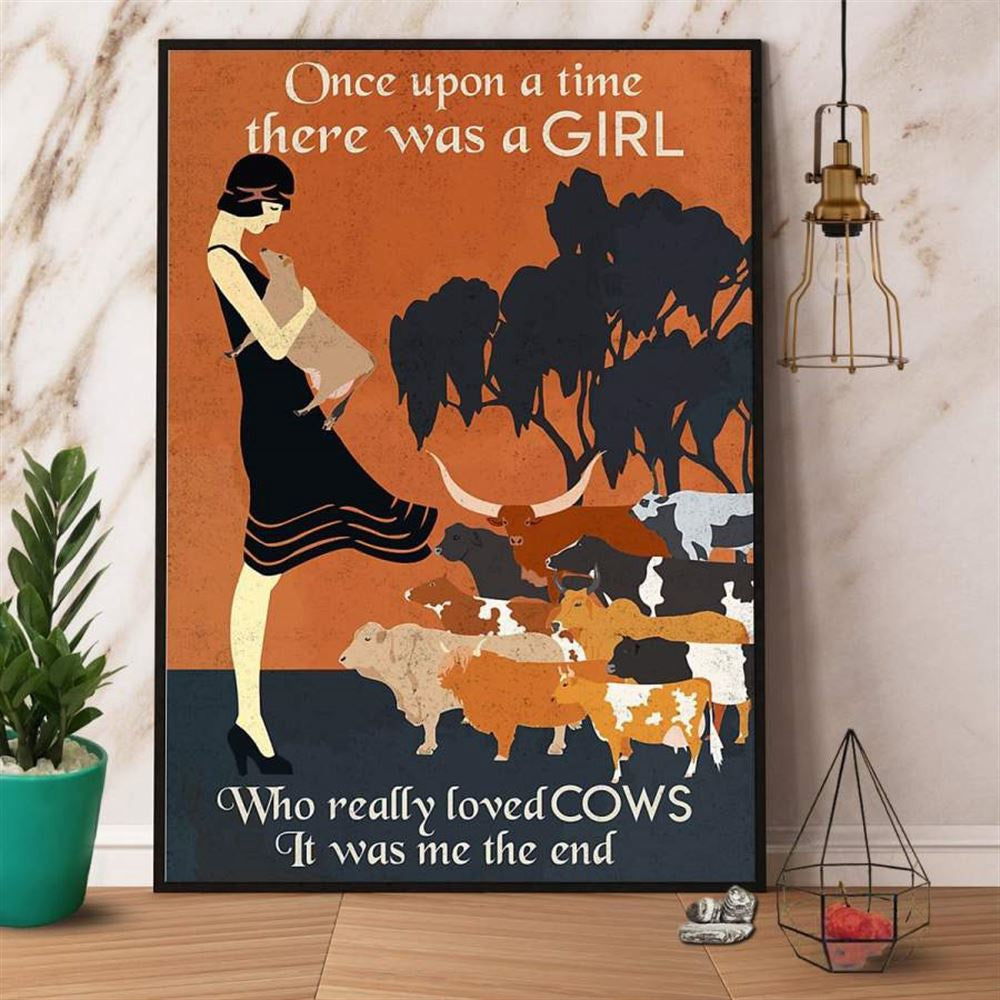 Farm Girl &Amp Cow Really Loved Cows Cow Collection Canvas, Farm Canvas, Farm Art Decor