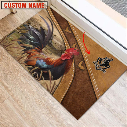 Farm House Door Mat, Chicken Personalized Welcome Doormat, Custom Welcome Mats
