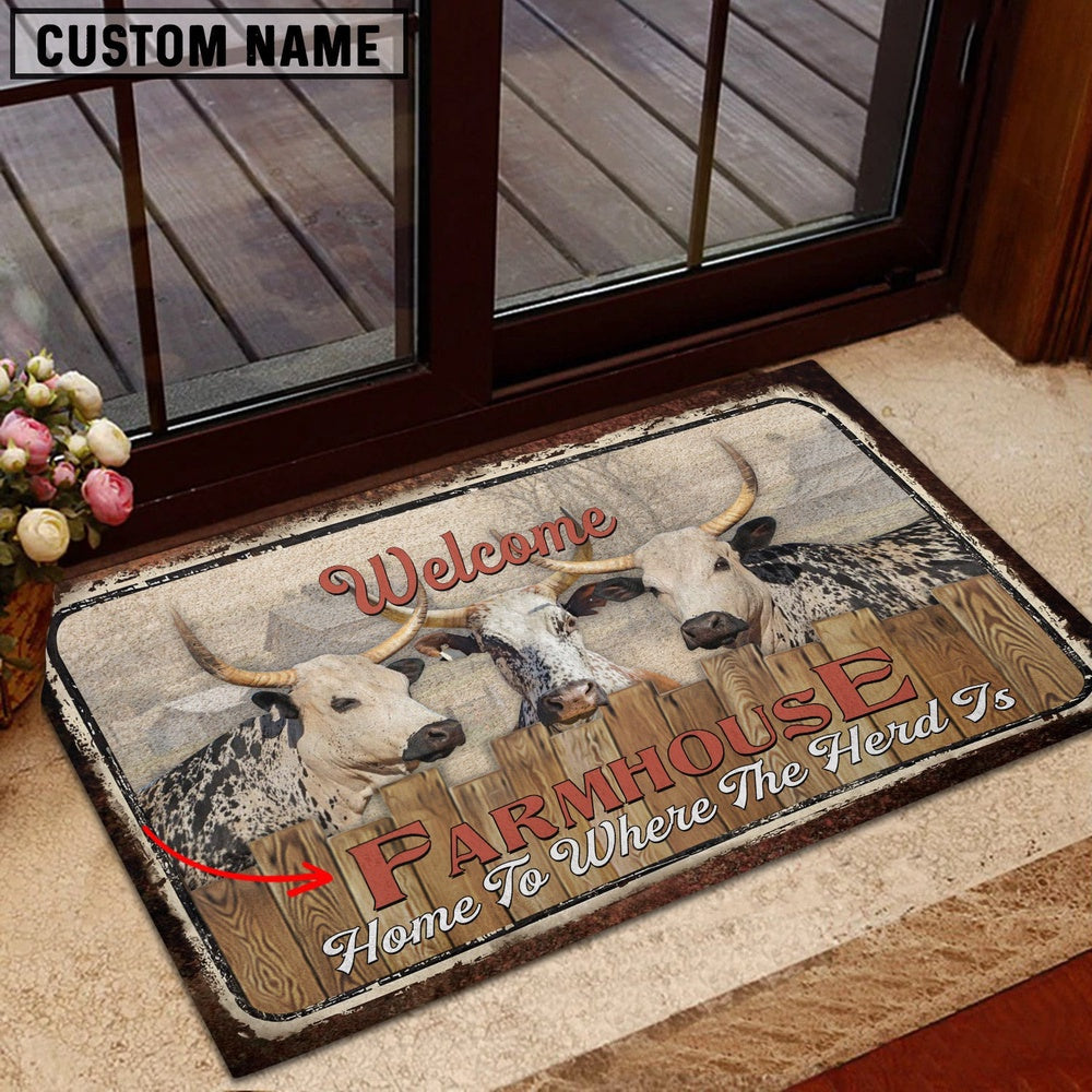Farm House Door Mat, Corriente Personalized Welcome Doormat, Custom Welcome Mats
