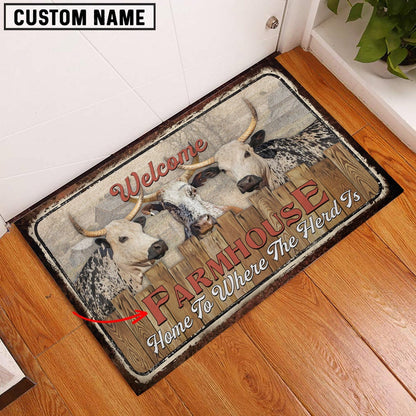 Farm House Door Mat, Corriente Personalized Welcome Doormat, Custom Welcome Mats