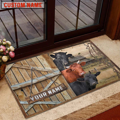 Farm House Door Mat, Dexter Barn Custom Name Doormat, Custom Welcome Mats