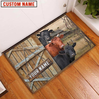 Farm House Door Mat, Dexter Barn Custom Name Doormat, Custom Welcome Mats