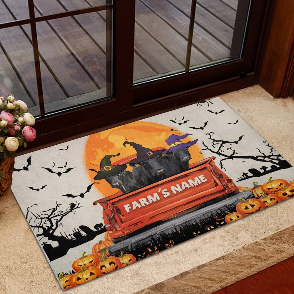 Farm House Door Mat, Dexter Custom Farm Name Halloween Doormat, Custom Welcome Mats