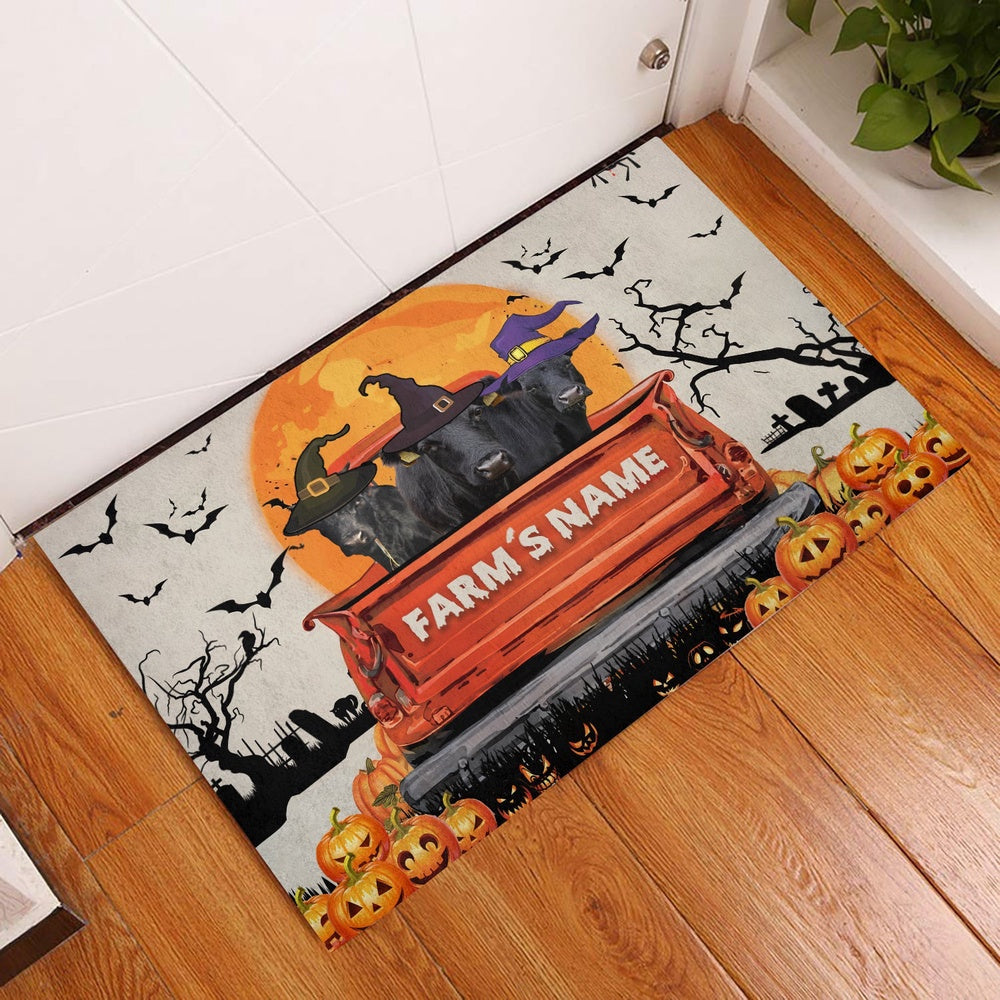 Farm House Door Mat, Dexter Custom Farm Name Halloween Doormat, Custom Welcome Mats