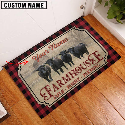 Farm House Door Mat, Dexter Faith Family Farming Custom Name Doormat, Custom Welcome Mats
