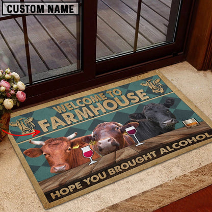Farm House Door Mat, Dexter Hope You Bought Alcohol Custom Name Doormat, Custom Welcome Mats