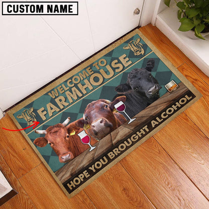 Farm House Door Mat, Dexter Hope You Bought Alcohol Custom Name Doormat, Custom Welcome Mats