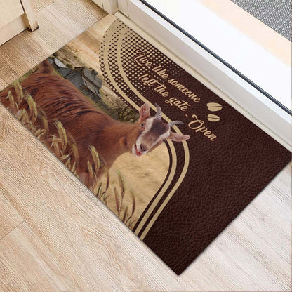 Farm House Door Mat, Goat Live Like Someone Left The Gate Open Doormat, Custom Welcome Mats