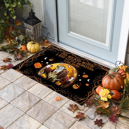 Farm House Door Mat, Hereford The Wicked Witch And Her Little Monsters Live Here Doormat, Custom Welcome Mats