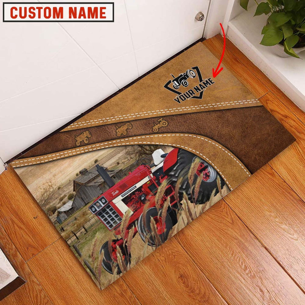 Farm House Door Mat, International Tractor 1066 Personalized Welcome Doormat, Custom Welcome Mats