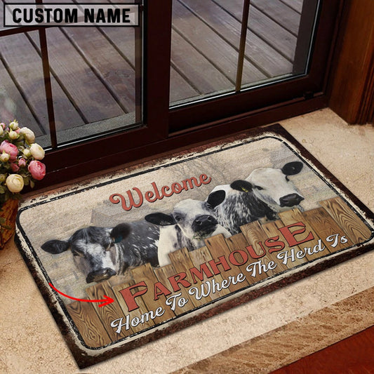 Farm House Door Mat, Speckle Park Personalized Welcome Doormat, Custom Welcome Mats