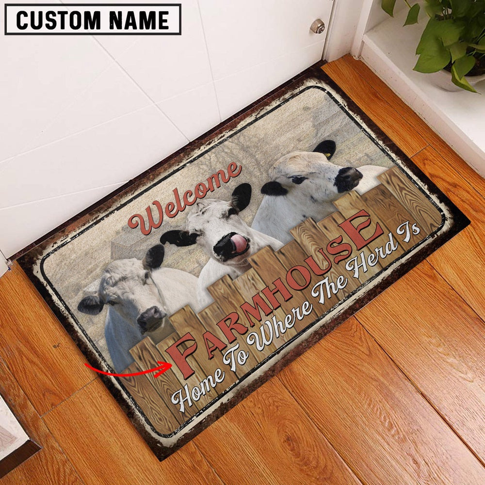 Farm House Door Mat, Whitepark Personalized Welcome Doormat, Custom Welcome Mats