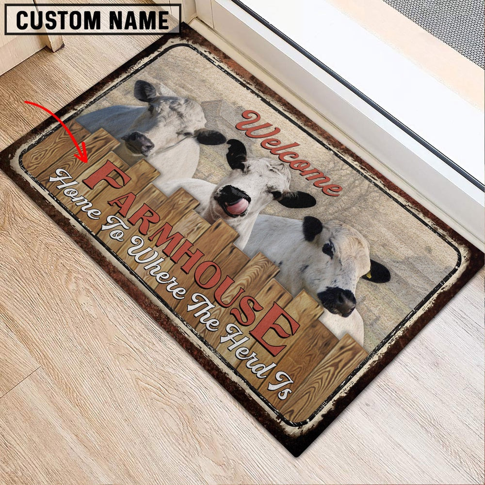 Farm House Door Mat, Whitepark Personalized Welcome Doormat, Custom Welcome Mats