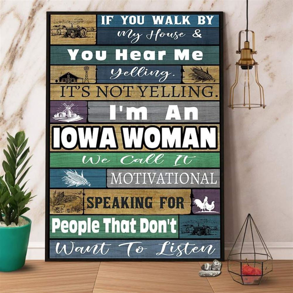 Farm Iowa Woman Call It Motivation Chicken Roasted Corn Canvas, Farm Canvas, Farm Art Decor