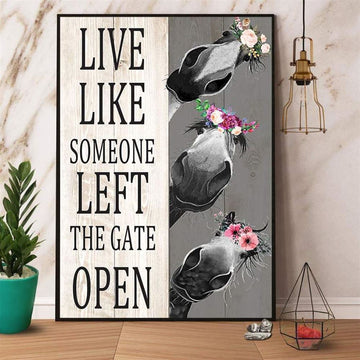 Farm Live Like Someone Left The Gate Open Canvas, Farm Canvas, Farm Art Decor