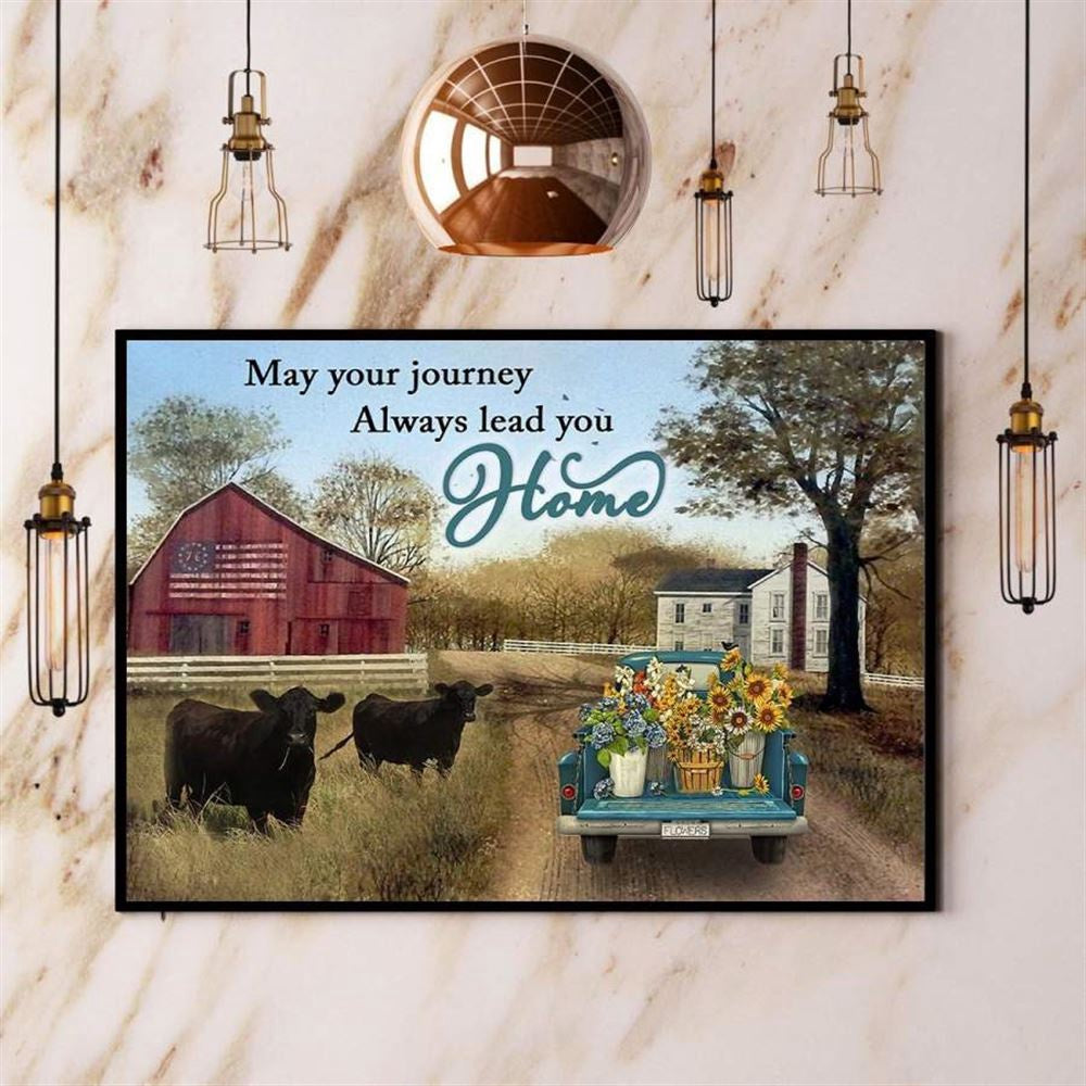 Farm May Your Journey Always Lead You Home Canvas, Farm Canvas, Farm Gift, Farm Home Decor