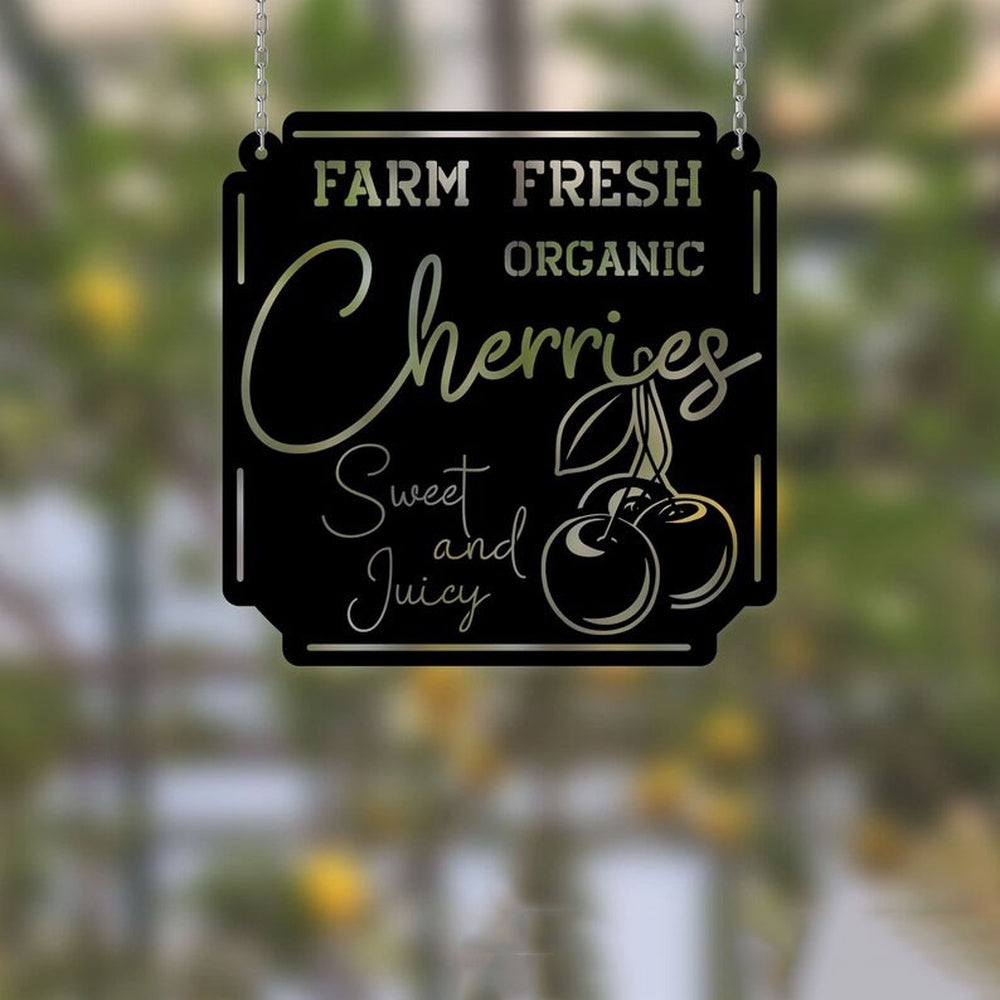 Farm Metal Sign, Cherry Farm Sweet and Juicy Custom Metal Signs