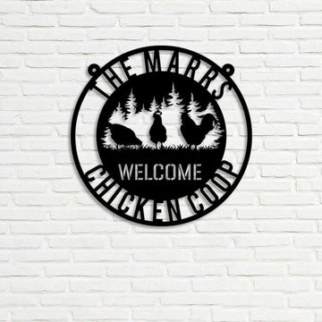 Farm Metal Sign, Chicken Coop Chicken Farm Welcome Farm Animals Custom Metal Signs