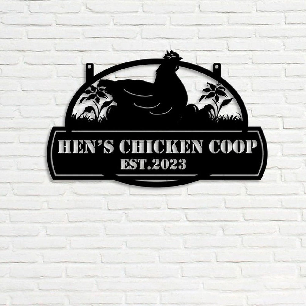 Farm Metal Sign, Chicken Coop Hen House Custom Metal Signs Gift for Chicken Lover Farmer