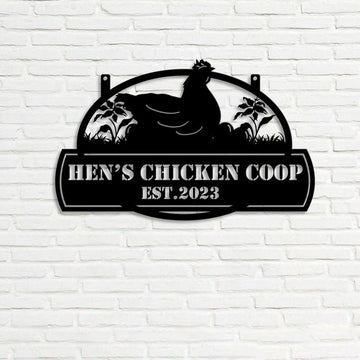 Farm Metal Sign, Chicken Coop Hen House Custom Metal Signs Gift for Chicken Lover Farmer