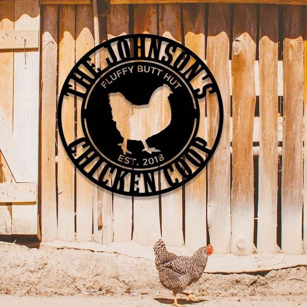 Farm Metal Sign, Chicken Coop Sign Hen House Farm Coop Custom Metal Sign