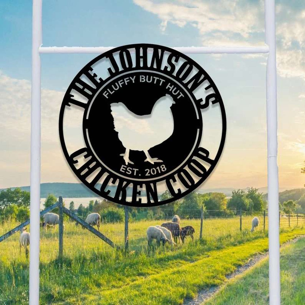 Farm Metal Sign, Chicken Coop Sign Hen House Farm Coop Custom Metal Sign