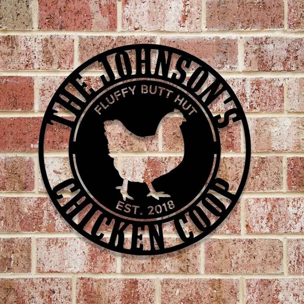 Farm Metal Sign, Chicken Coop Sign Hen House Farm Coop Custom Metal Sign