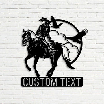 Farm Metal Sign, Cowgirl Horse Ranch Horse Stall Custom Metal Signs