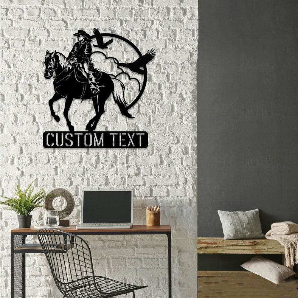 Farm Metal Sign, Cowgirl Horse Ranch Horse Stall Custom Metal Signs