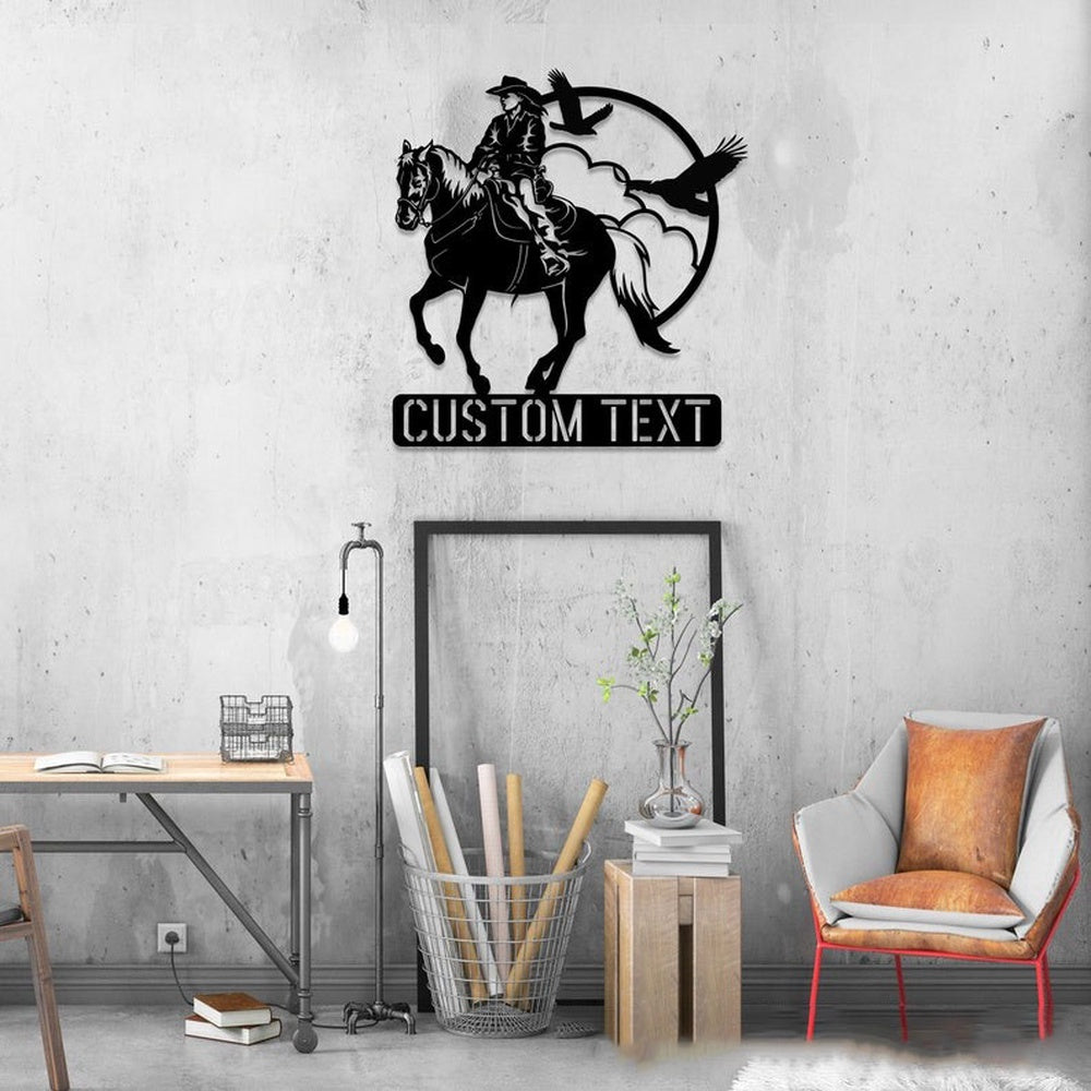 Farm Metal Sign, Cowgirl Horse Ranch Horse Stall Custom Metal Signs