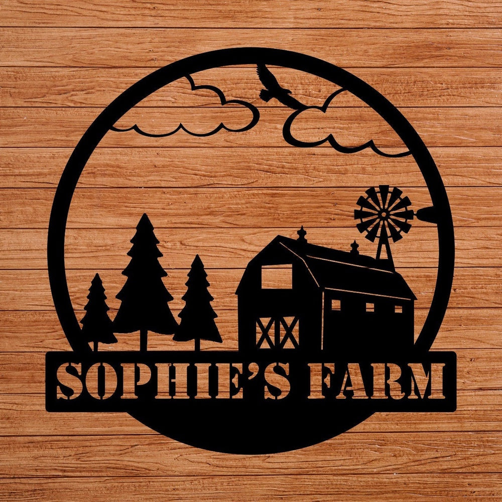 Farm Metal Sign, Custom Barn Sign,barn Sign, Metal Farm Sign, Personalized Family Name Metal Sign, Personalized Metal Farm Signs