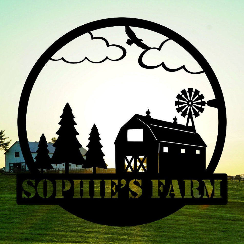 Farm Metal Sign, Custom Barn Sign,barn Sign, Metal Farm Sign, Personalized Family Name Metal Sign, Personalized Metal Farm Signs
