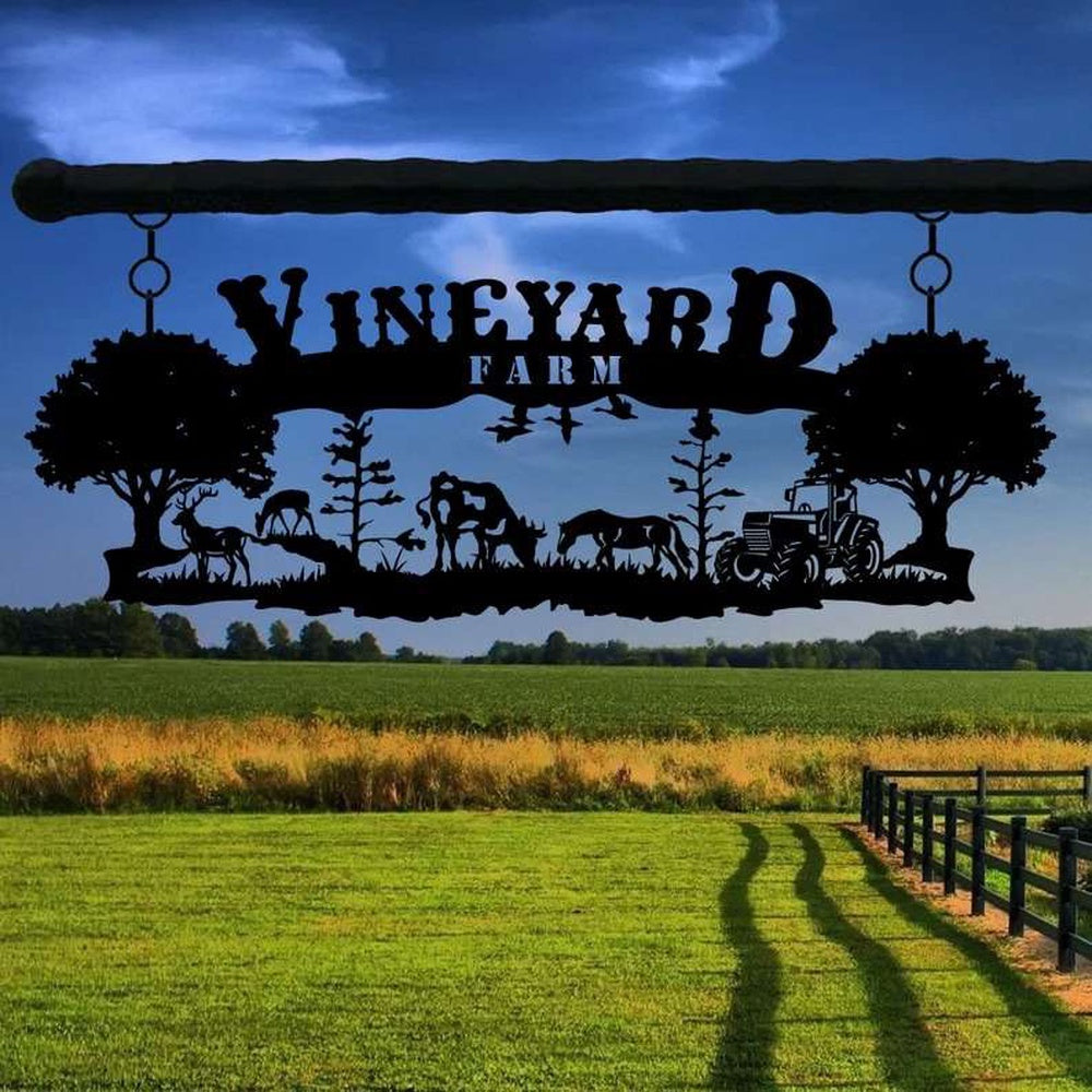 Farm Metal Sign, Custom Farm Sign Ranch Farm Outdoor Home Decor