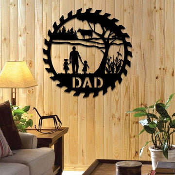 Farm Metal Sign, Custom Father And Kids Metal Sign, Cow Wall Hanging, Cattle Farm Sign, Personalized Metal Farm Signs