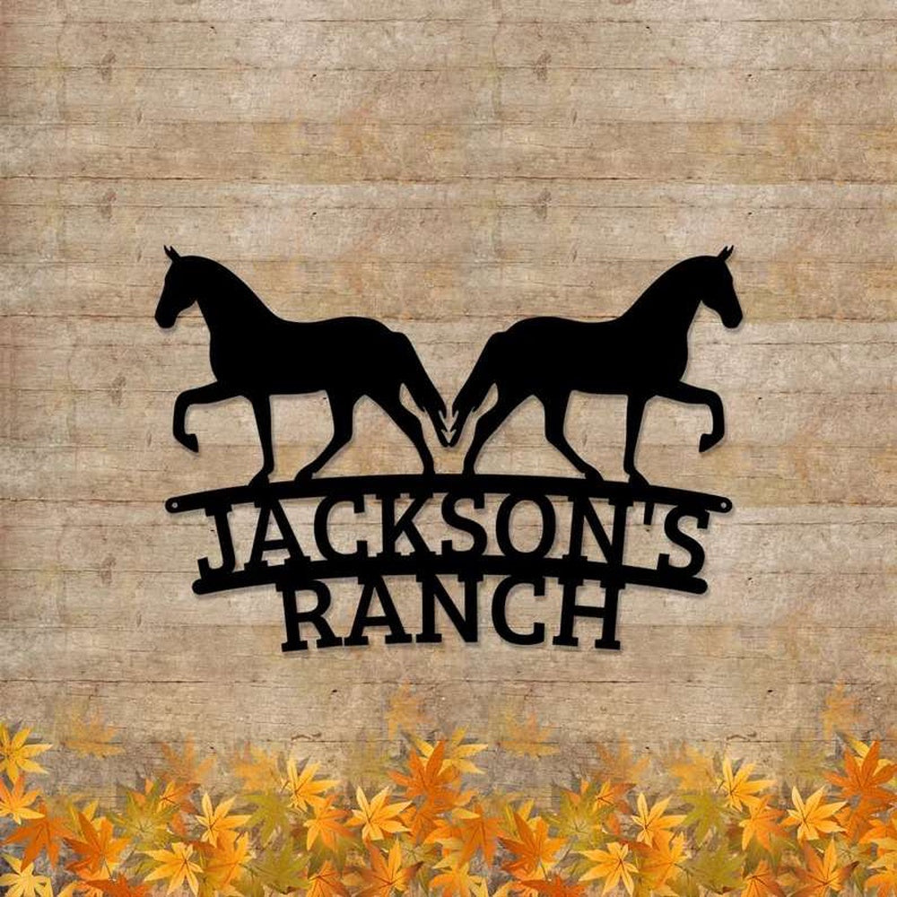 Farm Metal Sign, Custom Horse Metal Ranch Sign Horse Sign Farmhouse Decor Horse Lover