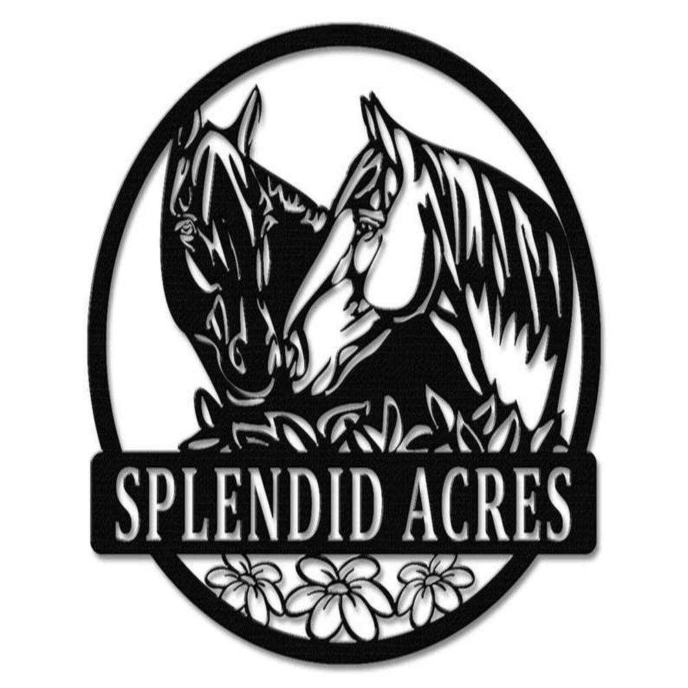 Farm Metal Sign, Custom Horse Ranch Metal Sign Farmhouse Sign Horse Lover