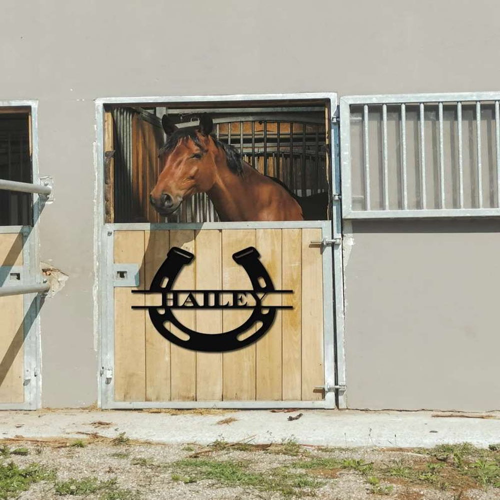 Farm Metal Sign, Custom Horse Ranch Sign Farm Barn Sign Wall Decor Horse Lover