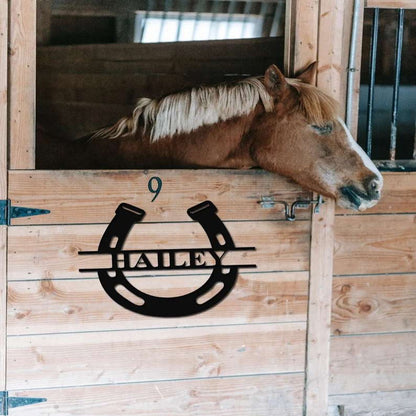 Farm Metal Sign, Custom Horse Ranch Sign Farm Barn Sign Wall Decor Horse Lover