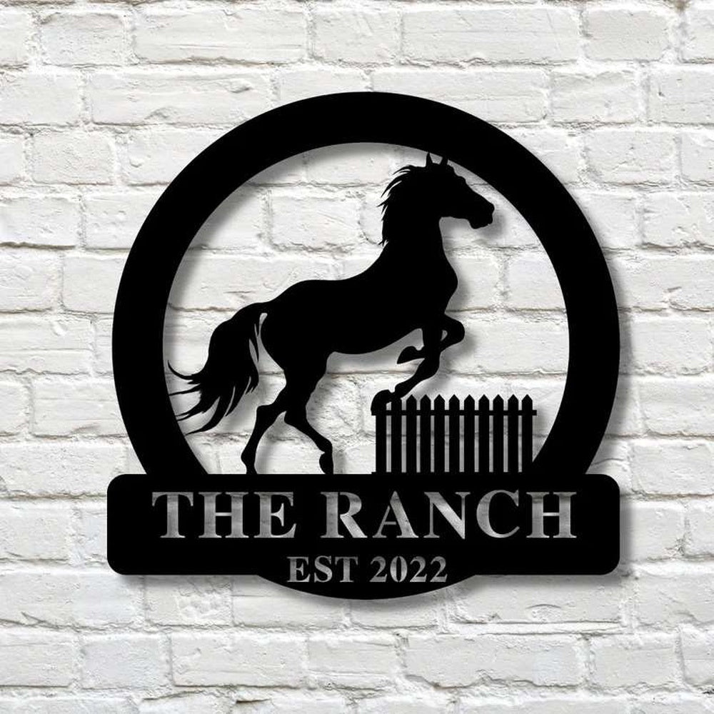 Farm Metal Sign, Custom Horse Ranch Sign Metal Farm Ranch Sign Horse Lover